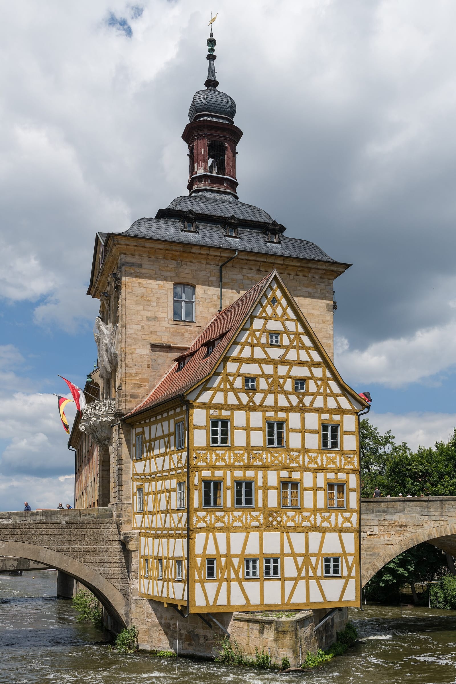 Little Venice half-timbered houses along the river in Bamberg