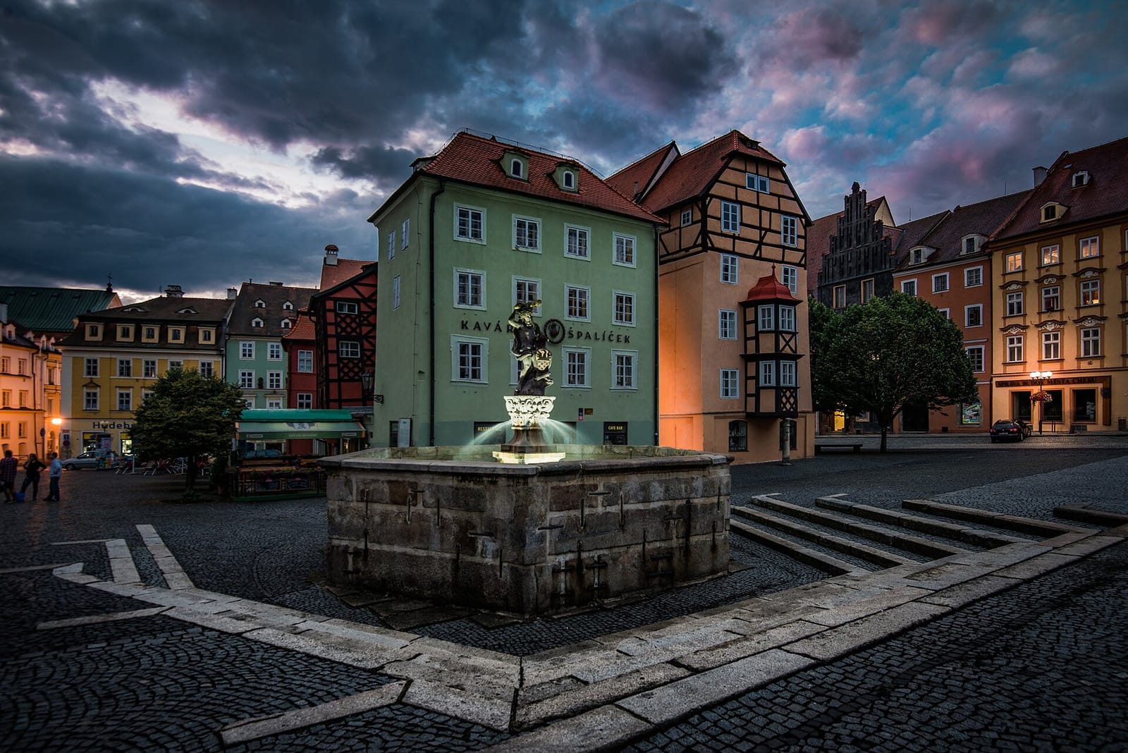 Špalíček medieval houses on the square in Cheb
