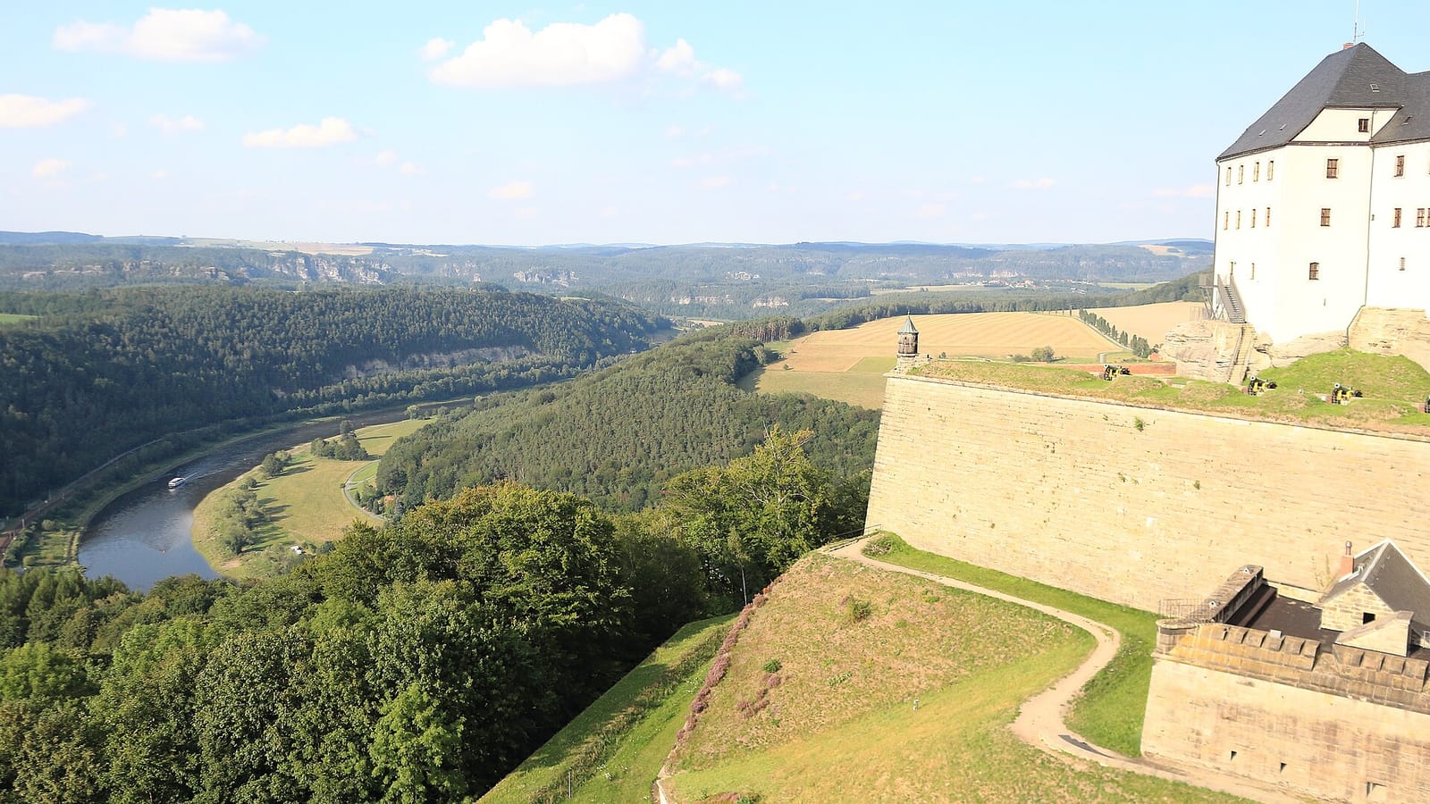 Königstein Fortress on its table mountain above the Elbe