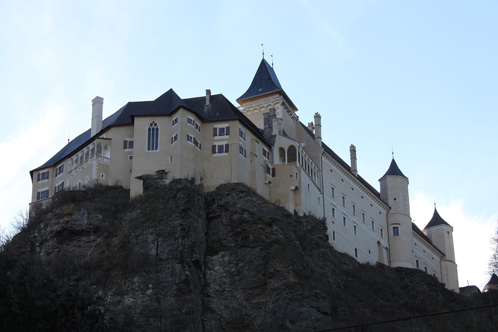 Rosenburg castle above the Kamp valley in the Waldviertel