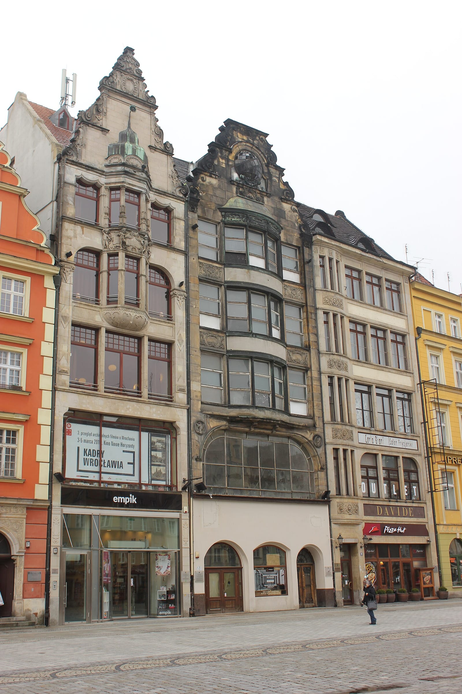 Colourful houses on the market square of Wrocław