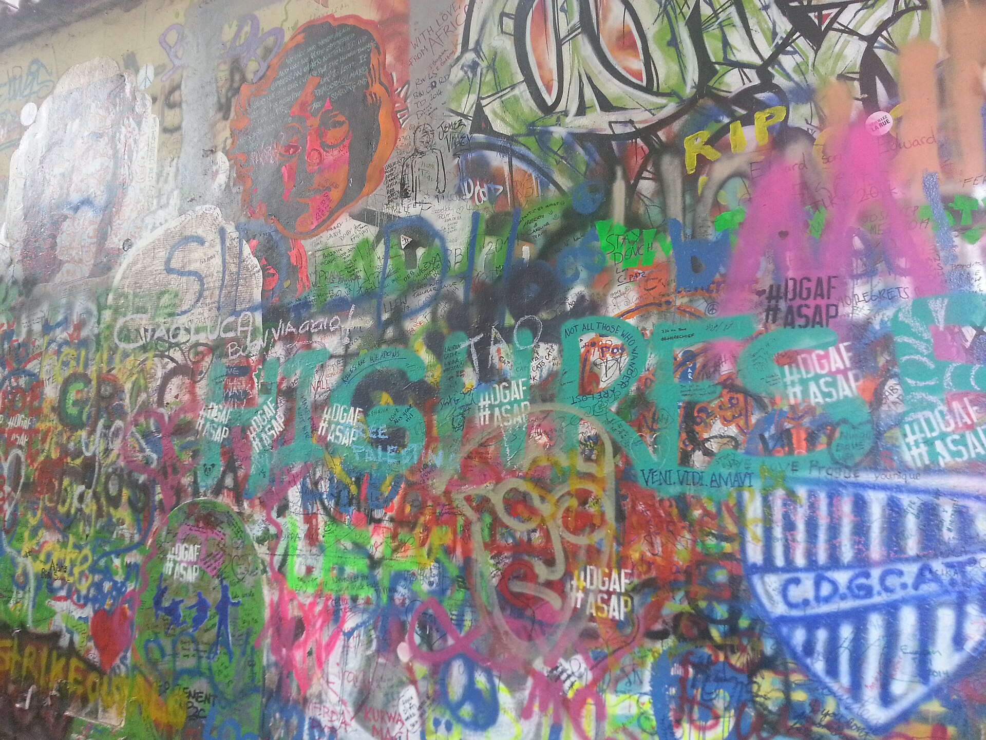 John Lennon Wall in Prague