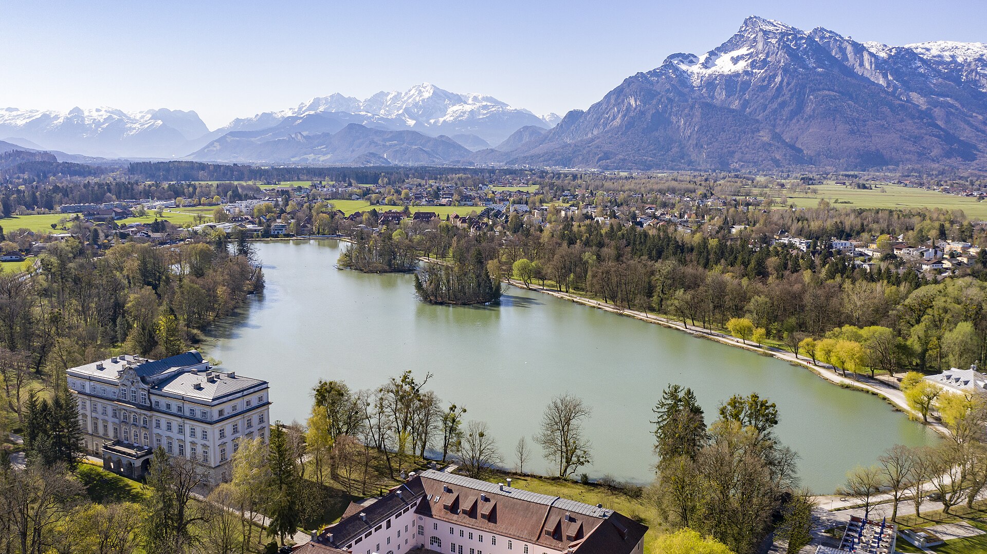Leopoldskron Lake in Salzburg