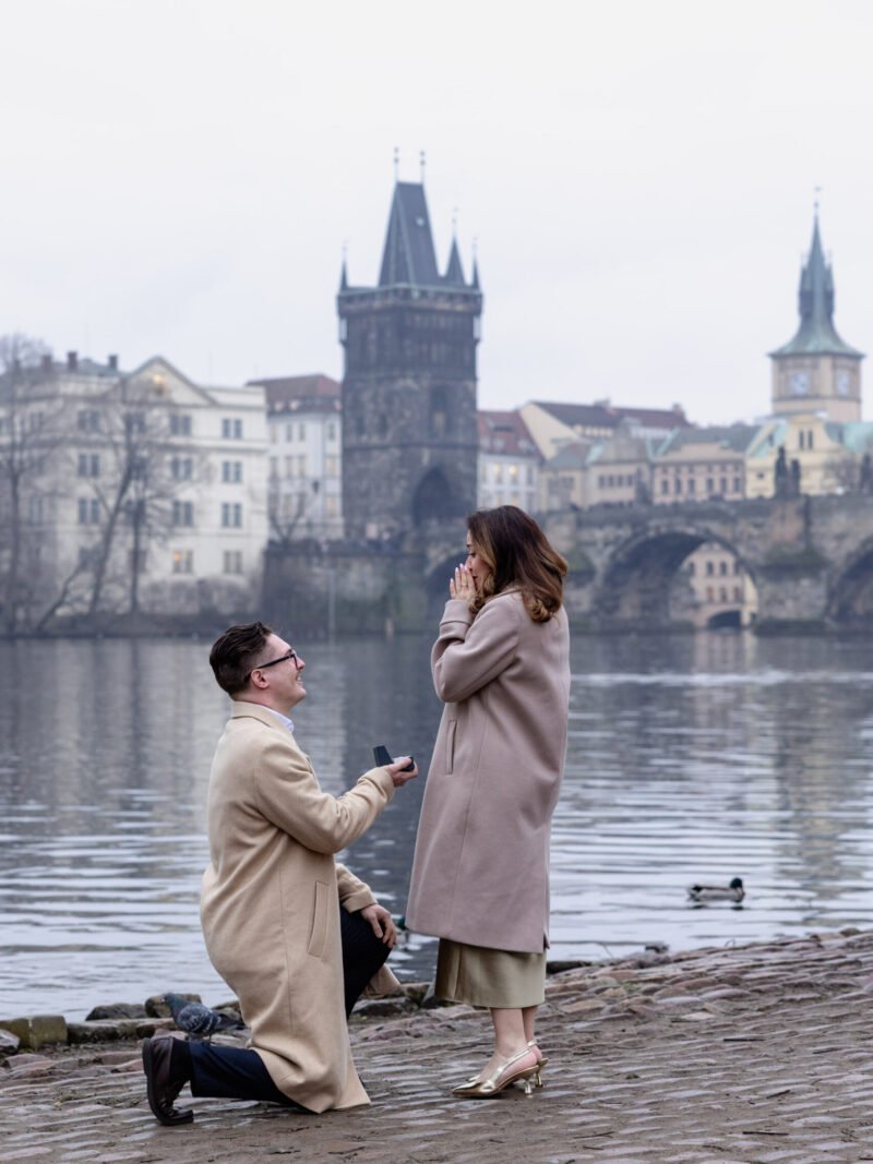 Golden Hour — Prague Proposal Photography